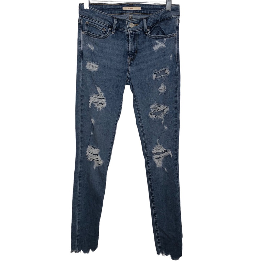 Levi’s 711 Skinny Distressed Jeans - Picture 2 of 13